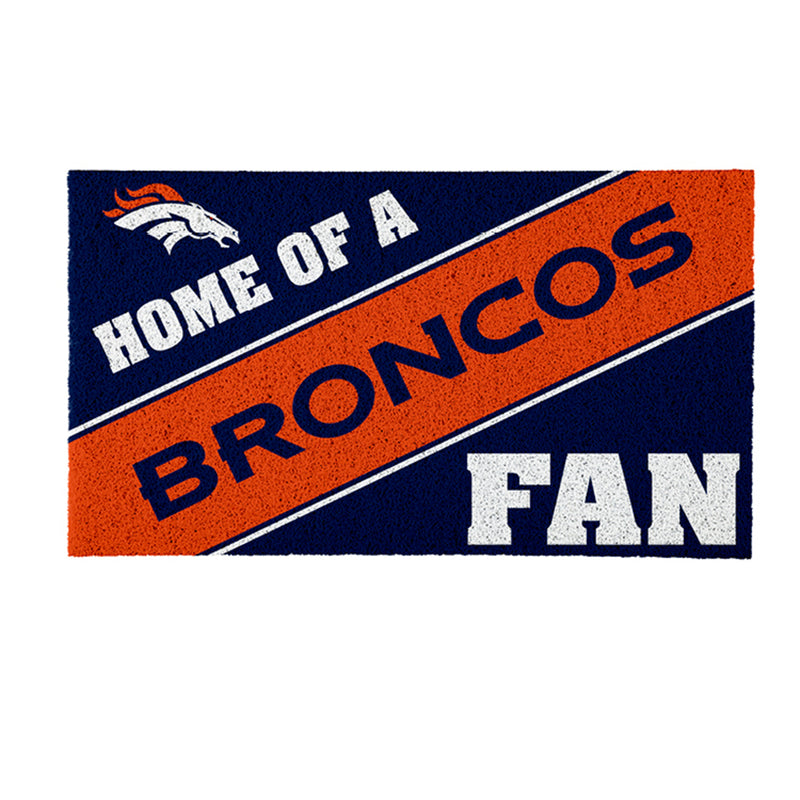 Denver Broncos, PVC Mat COLOR, Home of a Fan