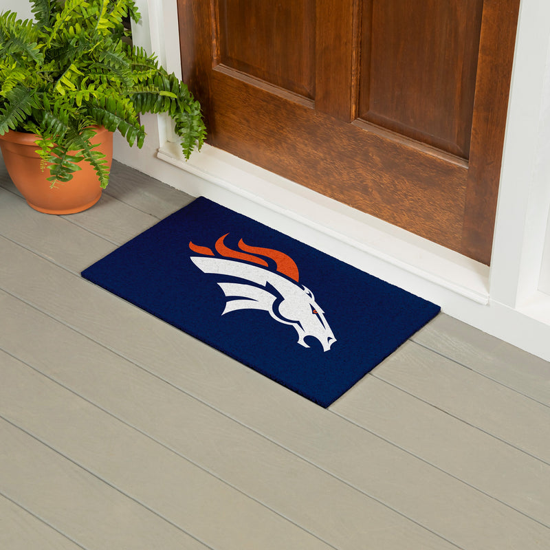 Full Color PVC Mat, 16" x 28", Denver Broncos