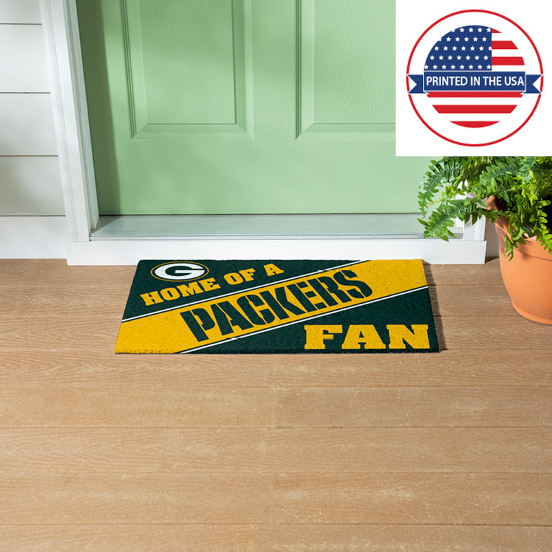 Green Bay Packers, PVC Mat COLOR, Home of a Fan