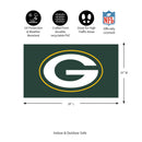 Full Color PVC Mat, 16" x 28", Green Bay Packers