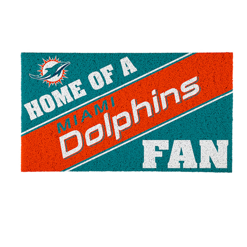 Miami Dolphins, PVC Mat COLOR, Home of a Fan