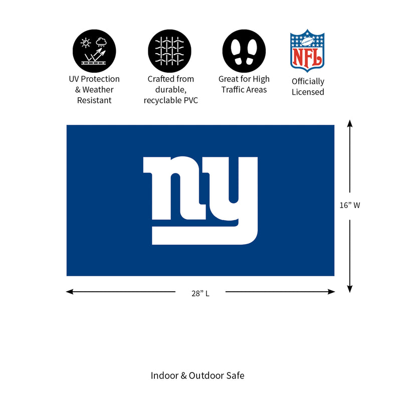 Full Color PVC Mat, 16" x 28", New York Giants