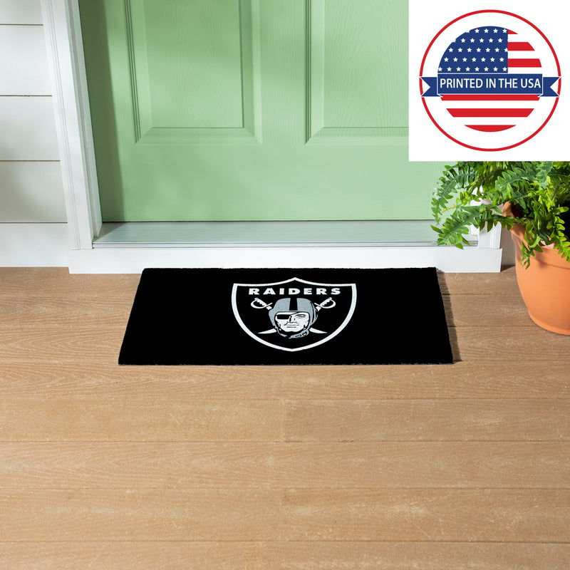 Full Color PVC Mat, 16" x 28", Las Vegas Raiders