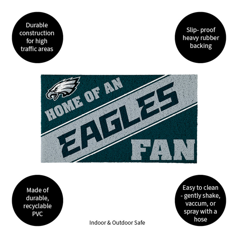 Philadelphia Eagles, PVC Mat COLOR, Home of a Fan