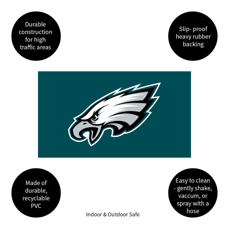 Full Color PVC Mat, 16" x 28", Philadelphia Eagles