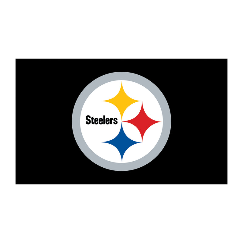 Full Color PVC Mat, 16" x 28", Pittsburgh Steelers