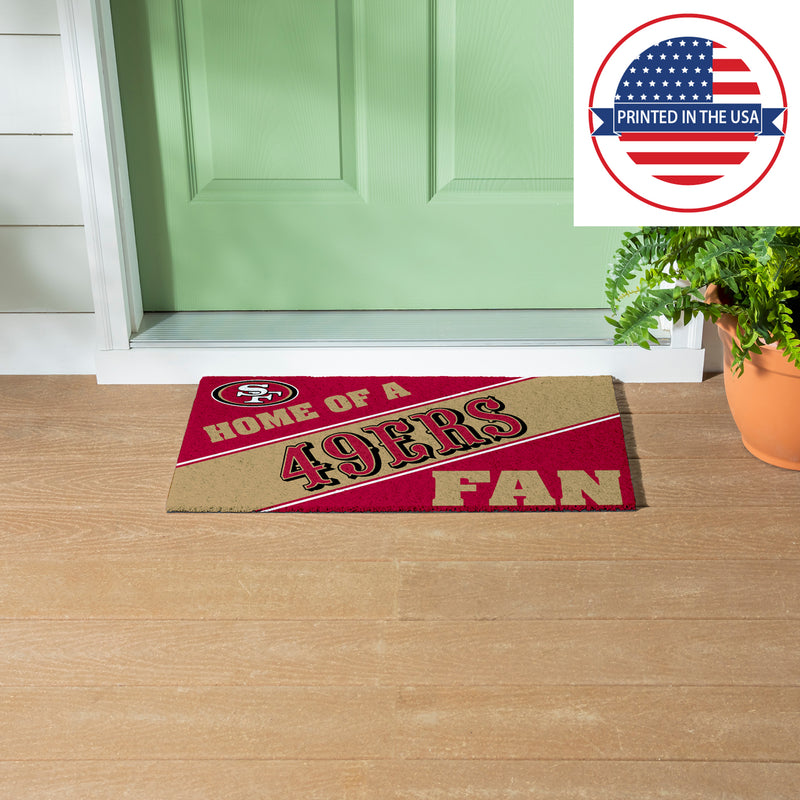 San Francisco 49ers, PVC Mat COLOR, Home of a Fan