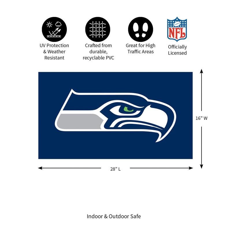 Full Color PVC Mat, 16" x 28", Seattle Seahawks
