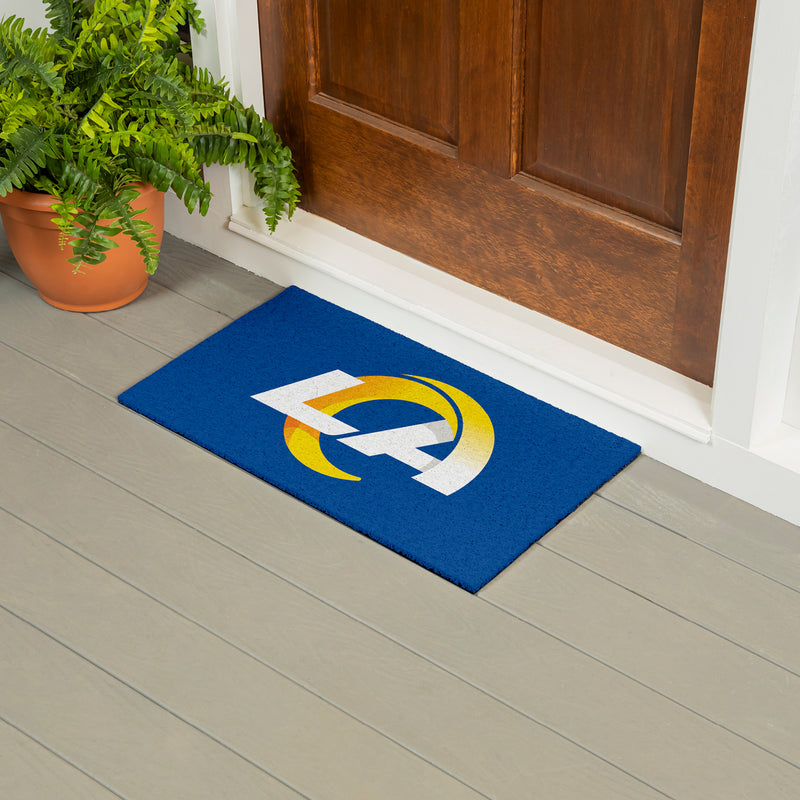 Full Color PVC Mat, 16" x 28", Los Angeles Rams