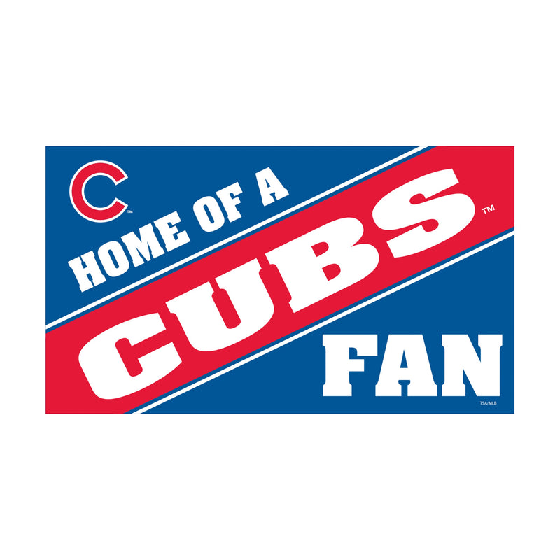 Chicago Cubs PVC Mat COLOR Home of a Fan