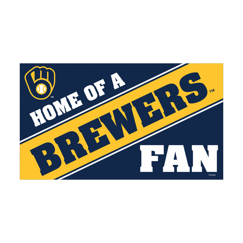 Milwaukee Brewers PVC Mat COLOR Home of a Fan