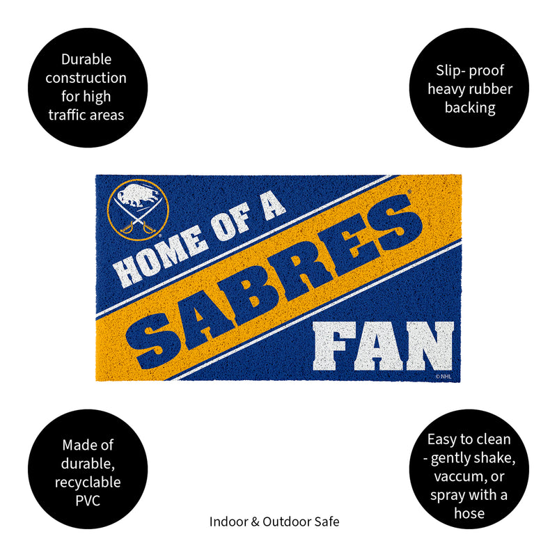 Buffalo Sabres, PVC Mat COLOR, Home of a Fan