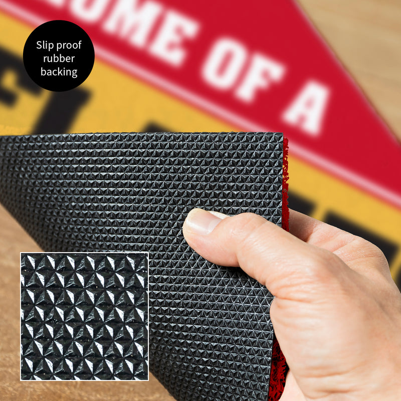 Calgary Flames, PVC Mat COLOR, Home of a Fan