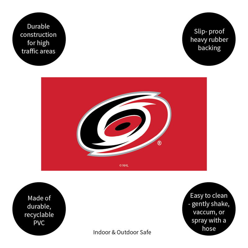 Full Color PVC Mat, 16" x 28", Carolina Hurricanes