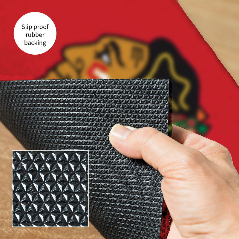 Full Color PVC Mat, 16" x 28", Chicago Blackhawks