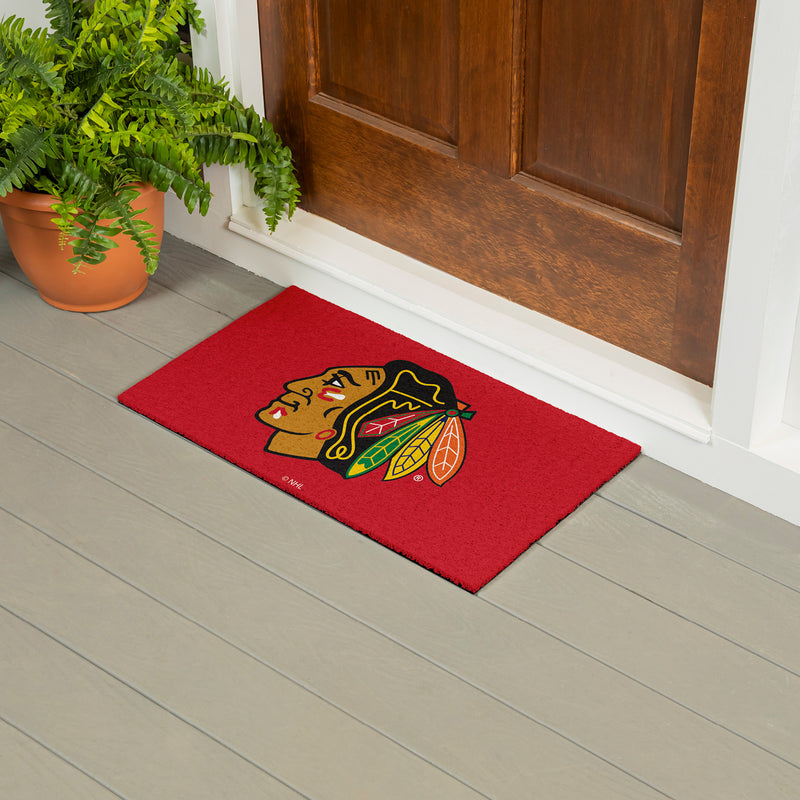 Full Color PVC Mat, 16" x 28", Chicago Blackhawks