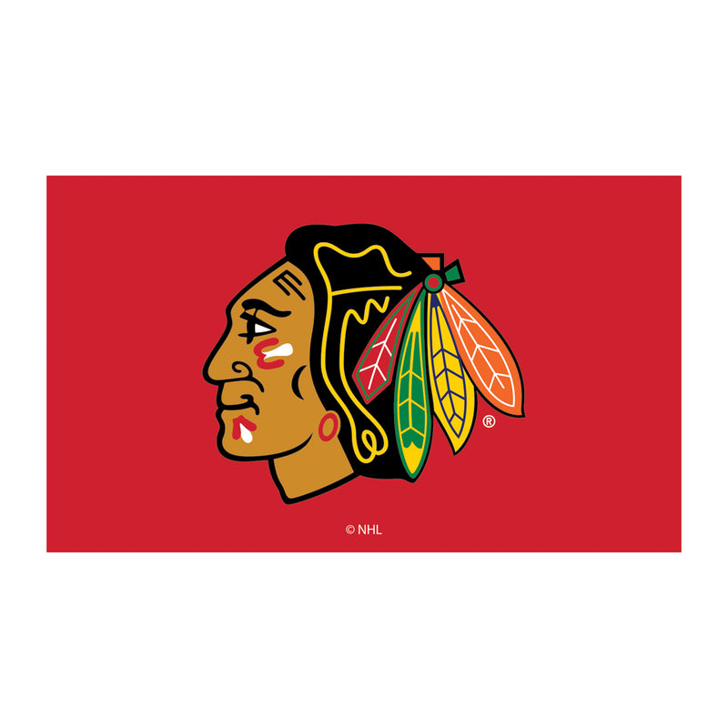 Full Color PVC Mat, 16" x 28", Chicago Blackhawks
