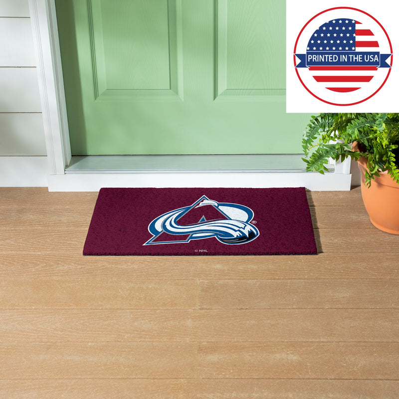 Full Color PVC Mat, 16" x 28", Colorado Avalanche
