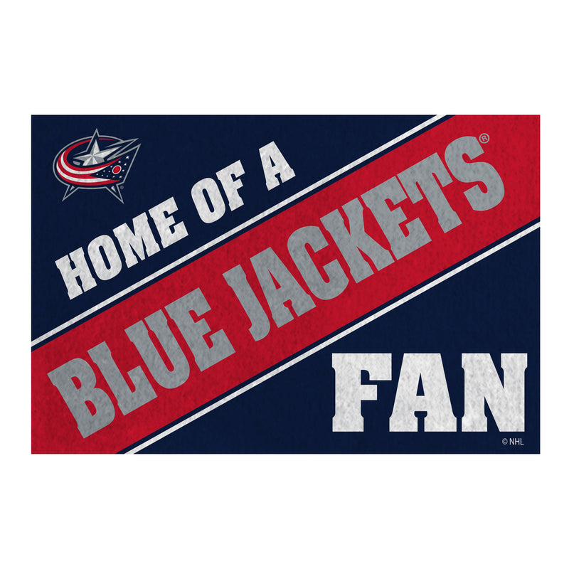 Columbus Blue Jackets, PVC Mat COLOR, Home of a Fan
