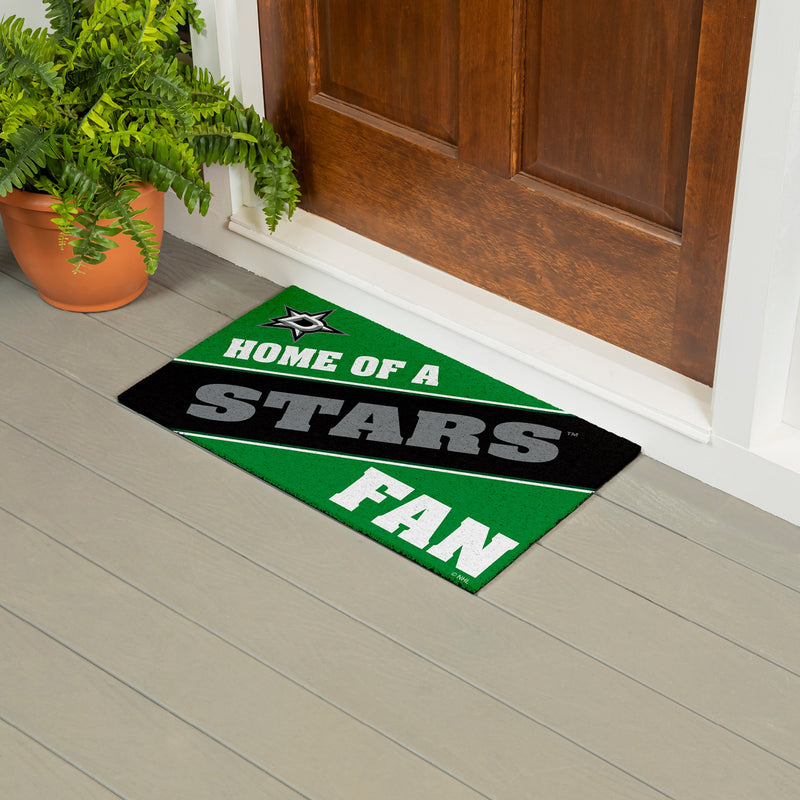 Dallas Stars, PVC Mat COLOR, Home of a Fan