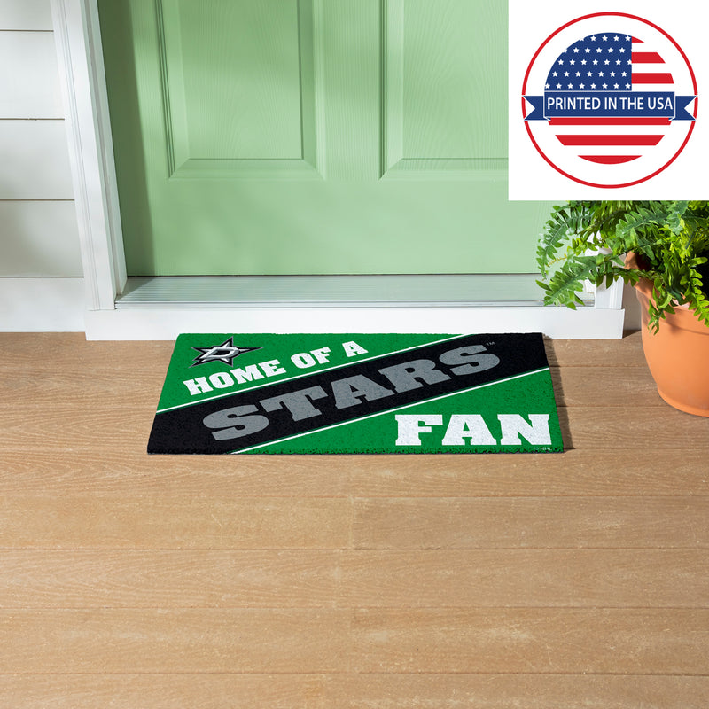 Dallas Stars, PVC Mat COLOR, Home of a Fan