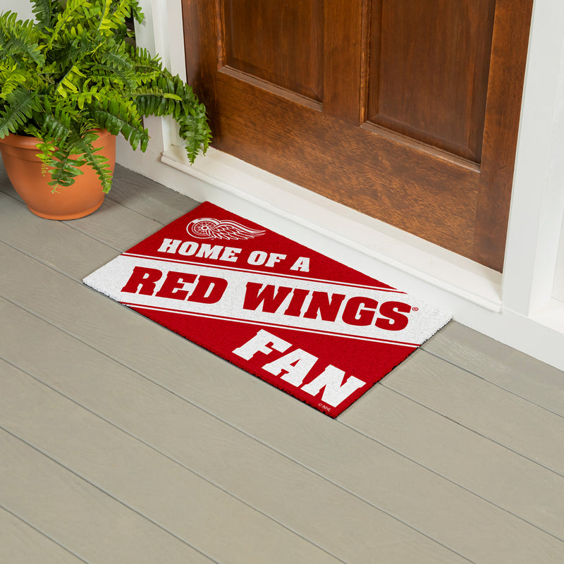 Detroit Red Wings, PVC Mat COLOR, Home of a Fan