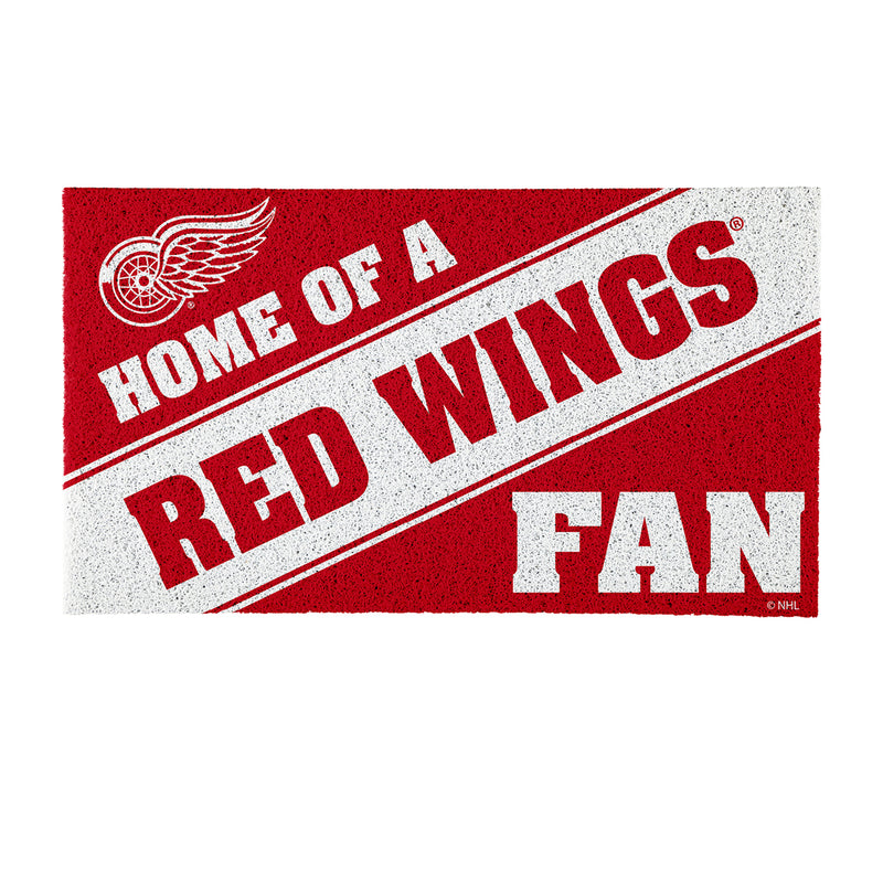 Detroit Red Wings, PVC Mat COLOR, Home of a Fan