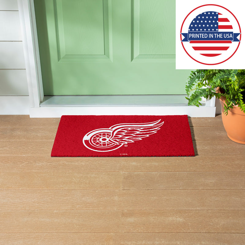 Full Color PVC Mat, 16" x 28", Detroit Red Wings