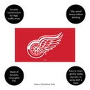 Full Color PVC Mat, 16" x 28", Detroit Red Wings