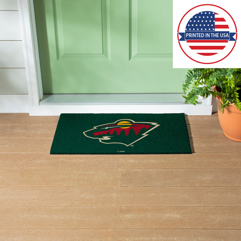 Full Color PVC Mat, 16" x 28", Minnesota Wild