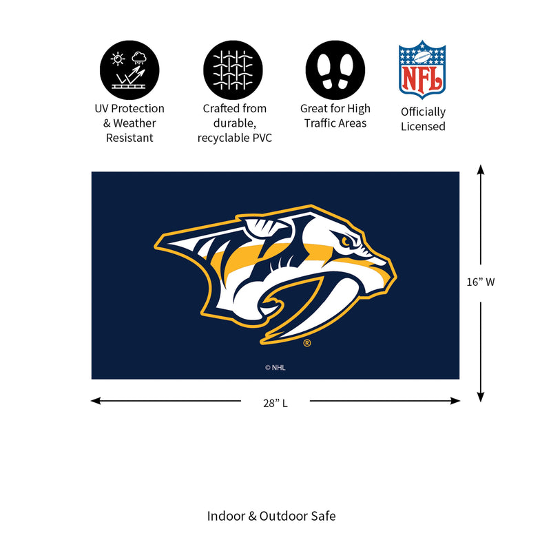 Full Color PVC Mat, 16" x 28", Nashville Predators