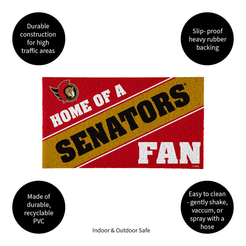 Ottawa Senators, PVC Mat COLOR, Home of a Fan