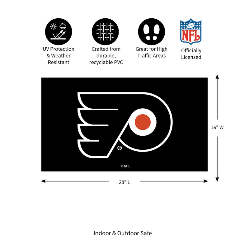 Full Color PVC Mat, 16" x 28", Philadelphia Flyers