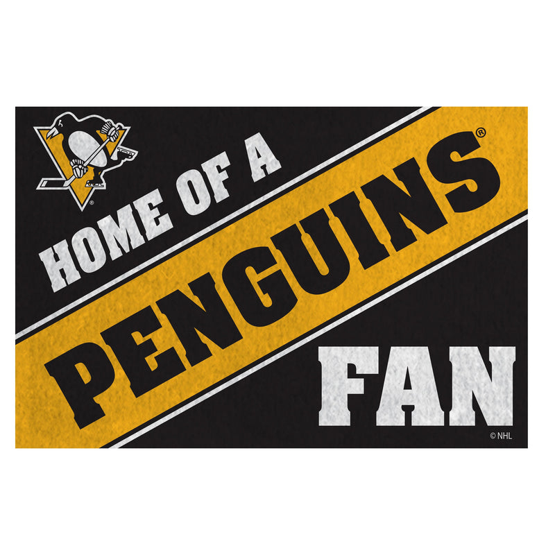 Pittsburgh Penguins, PVC Mat COLOR, Home of a Fan