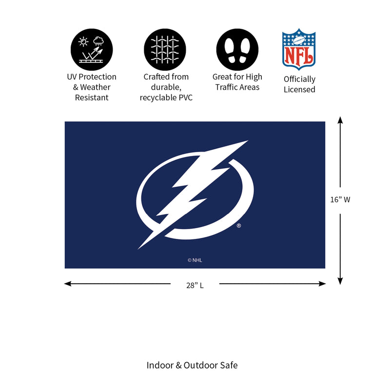 Full Color PVC Mat, 16" x 28", Tampa Bay Lightning