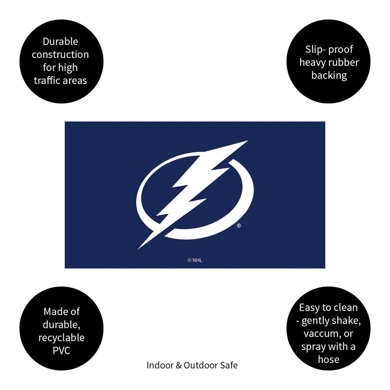 Full Color PVC Mat, 16" x 28", Tampa Bay Lightning