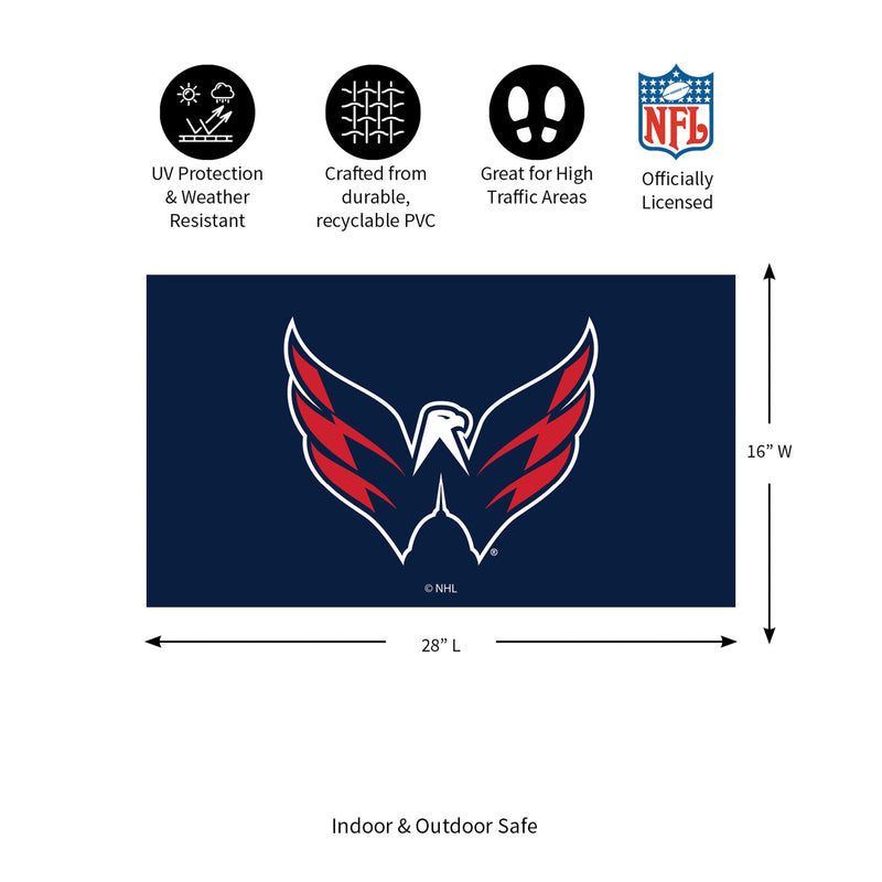 Full Color PVC Mat, 16" x 28", Washington Capitals