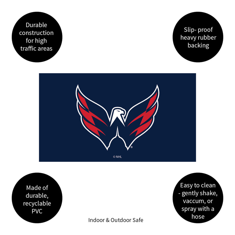 Full Color PVC Mat, 16" x 28", Washington Capitals