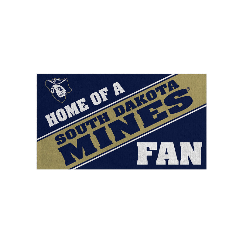 South Dakota School of Mines & Technology, PVC Mat COLOR, Home of a Fan