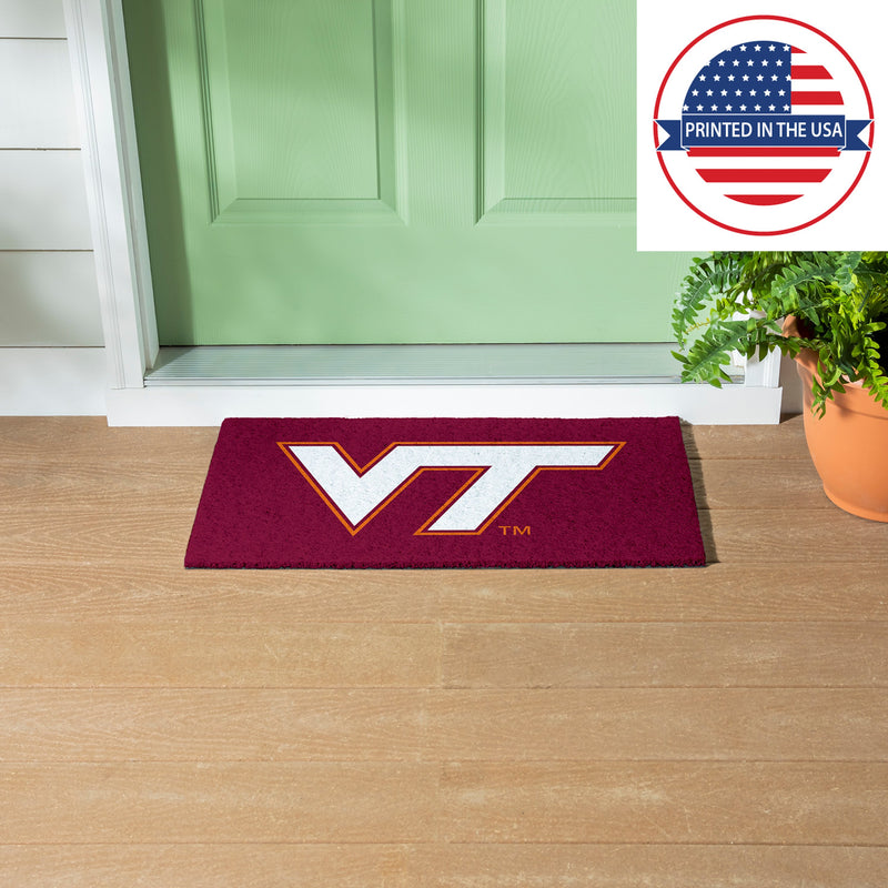 Full Color PVC Mat, 16" x 28", Virginia Tech