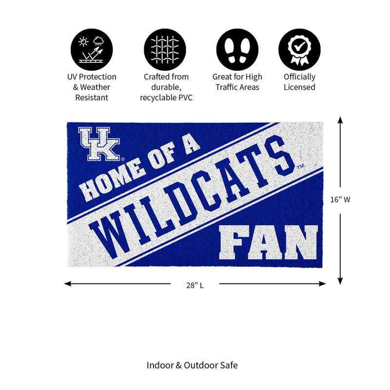University of Kentucky, PVC Mat COLOR, Home of a Fan