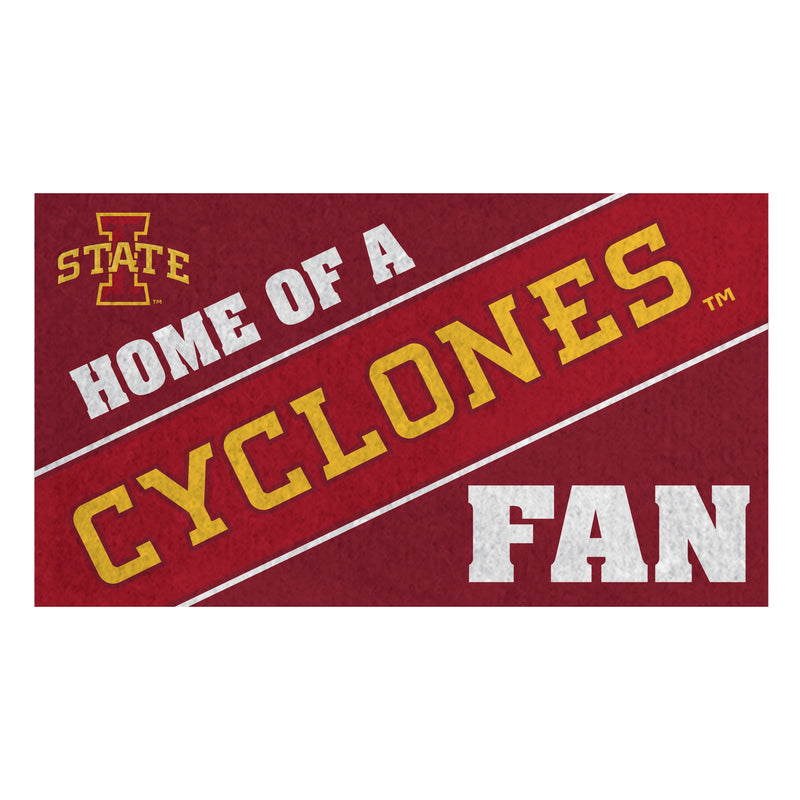 Iowa State University, PVC Mat COLOR, Home of a Fan