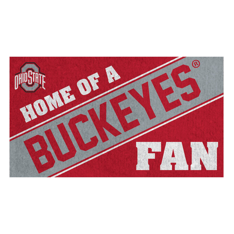 Ohio State University, PVC Mat COLOR, Home of a Fan