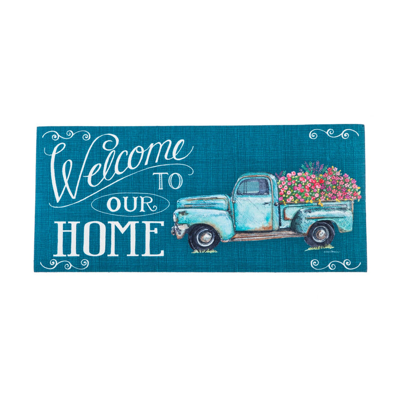 Floral Truck Welcome Sassafras Switch Mat