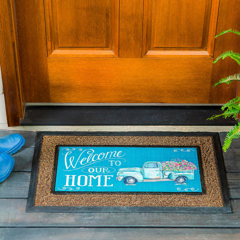 Floral Truck Welcome Sassafras Switch Mat