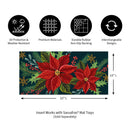 Happy Holidays Poinsettia Sassafras Mat