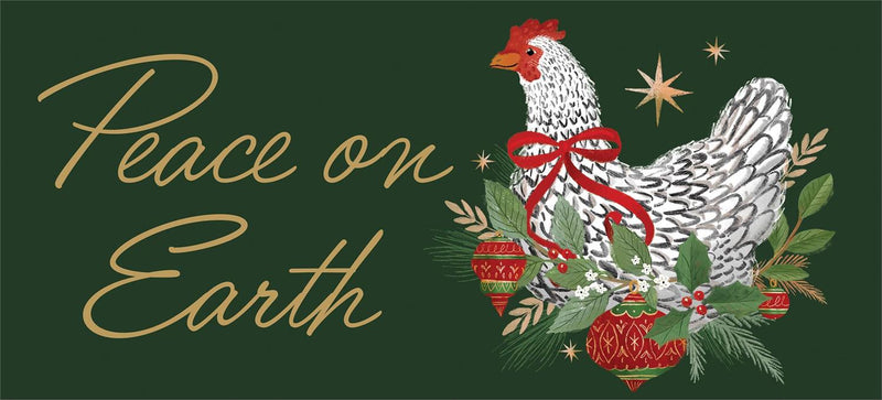 Floral Christmas Chicken Sassafras Switch Mat
