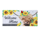 Sunflower Highland Cow Sassafras Switch Mat_x000D_