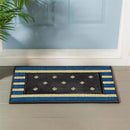 Blue and White Stripe Coir Sassafras Mat Tray