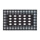 Black and White Buffalo Check Flocked Sassafras Mat Tray